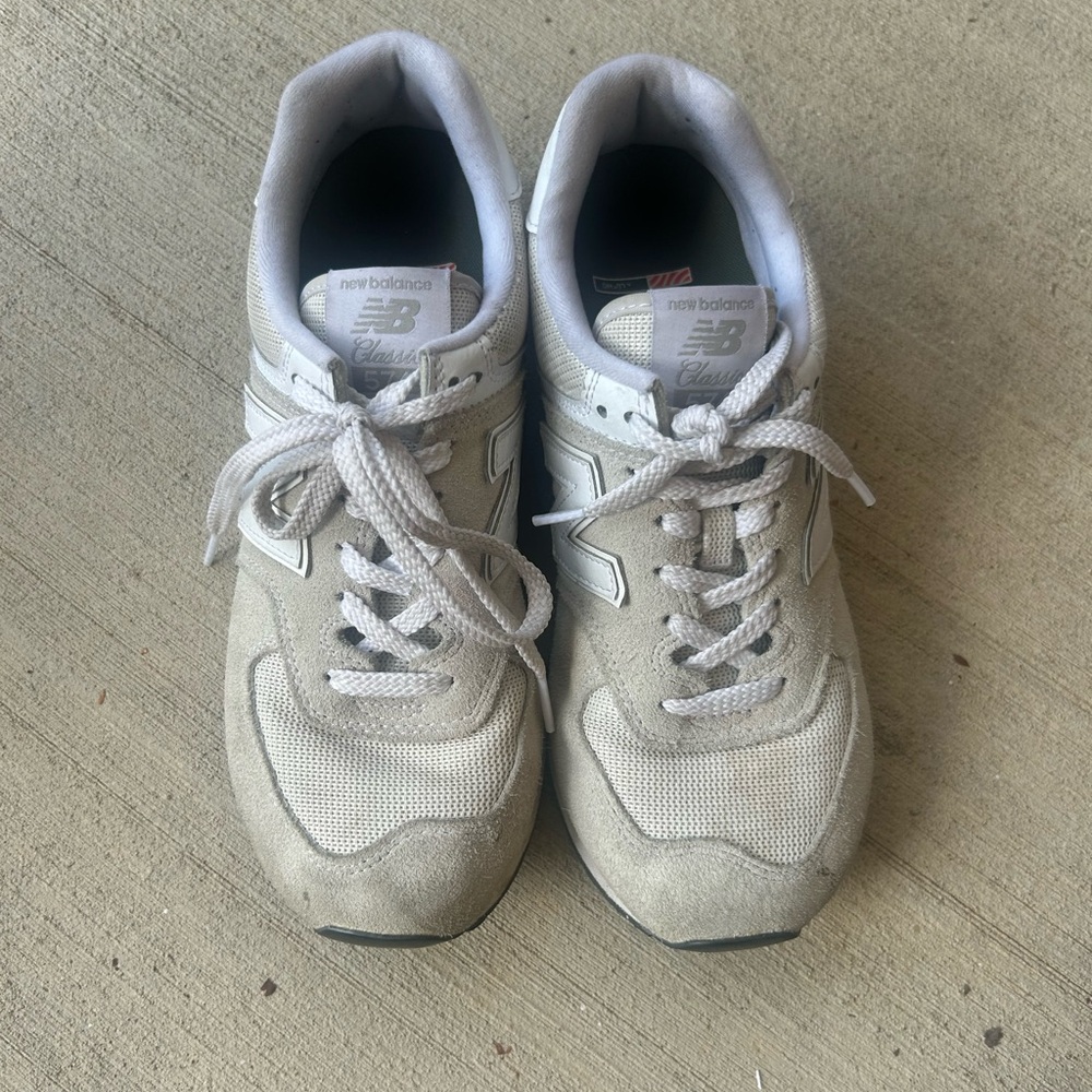 New Balance Cream Athletic Shoes